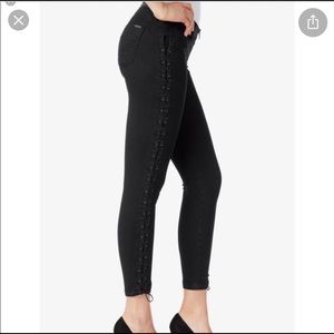 Hudson Raven Lace Up Super Skinny